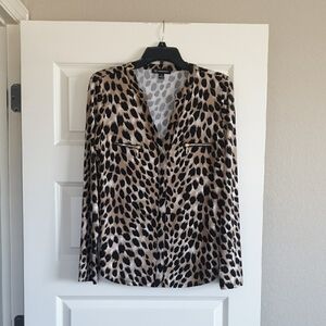 INC International Concepts Leopard Print Blouse